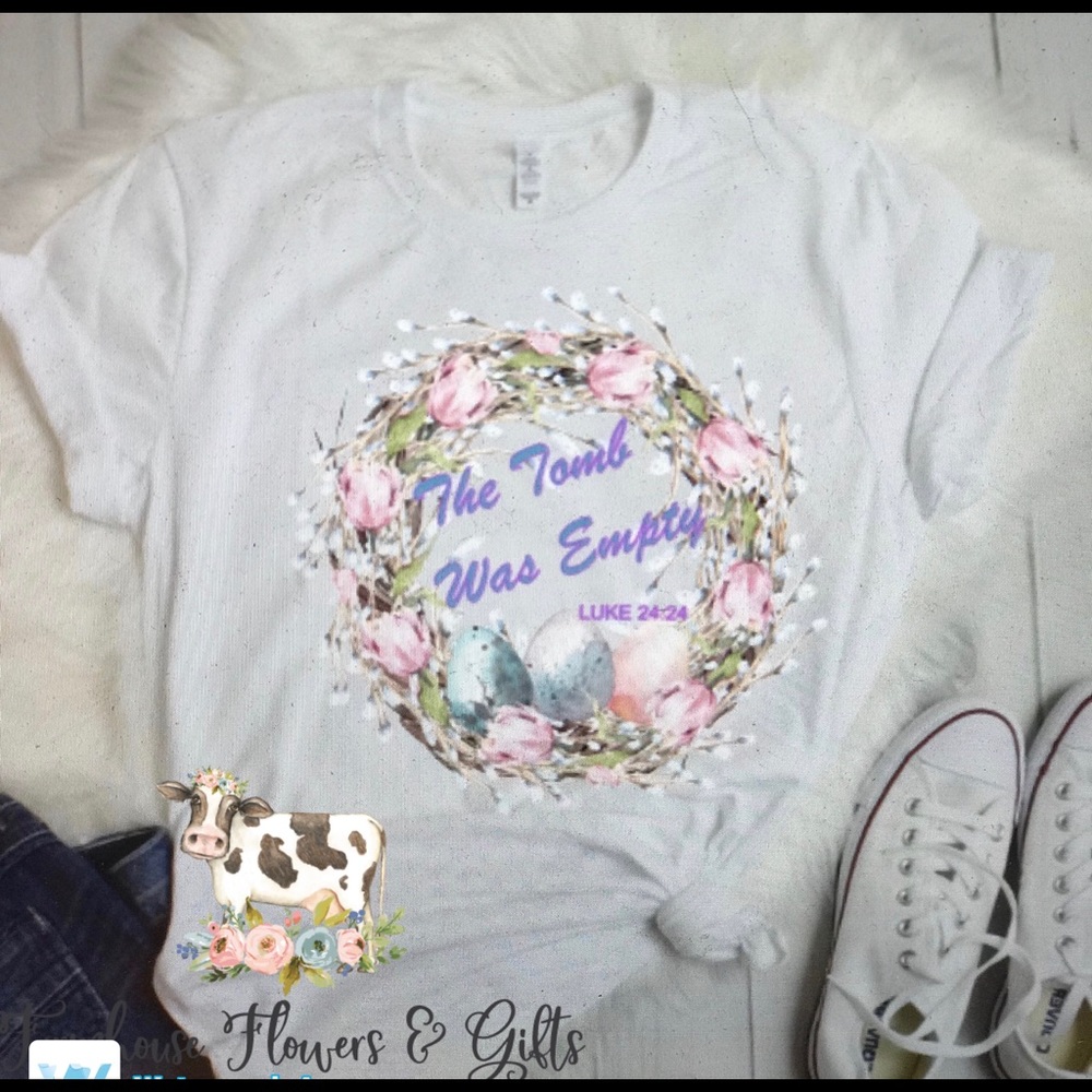 Bella canvas the tomb was empty T-shirts